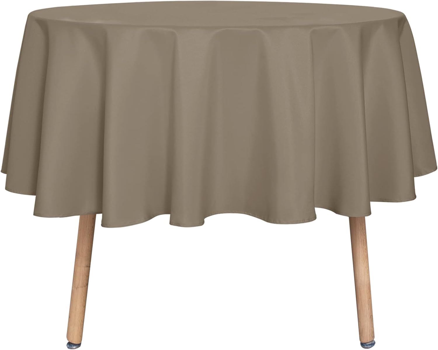 sancua 6 Pack Round Tablecloth 120 Inch White, Stain and Wrinkle Resistant Table Cloth - Washable Polyester Table Cover for Dining Tables