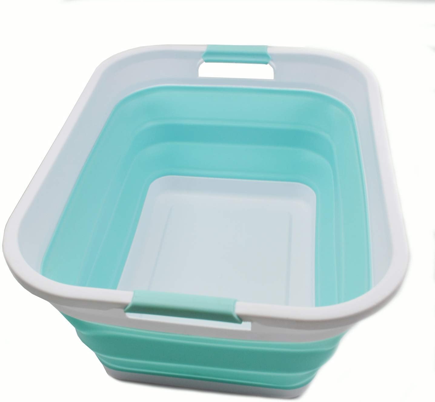 SAMMART 41L (10.8 gallon) Collapsible Plastic Laundry Basket-Foldable Pop Up Storage Container/Organizer-Portable Washing Tub-Space Saving Hamper