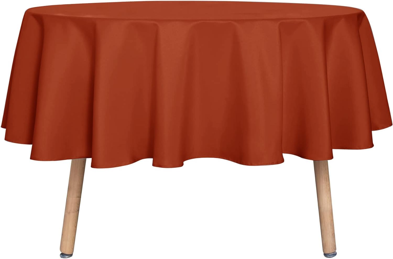 sancua 6 Pack Round Tablecloth 120 Inch White, Stain and Wrinkle Resistant Table Cloth - Washable Polyester Table Cover for Dining Tables