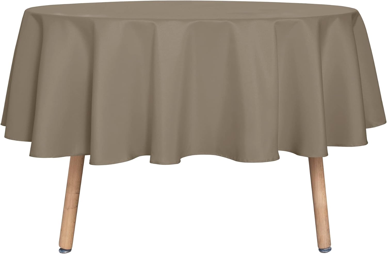 sancua 6 Pack Round Tablecloth 120 Inch White, Stain and Wrinkle Resistant Table Cloth - Washable Polyester Table Cover for Dining Tables
