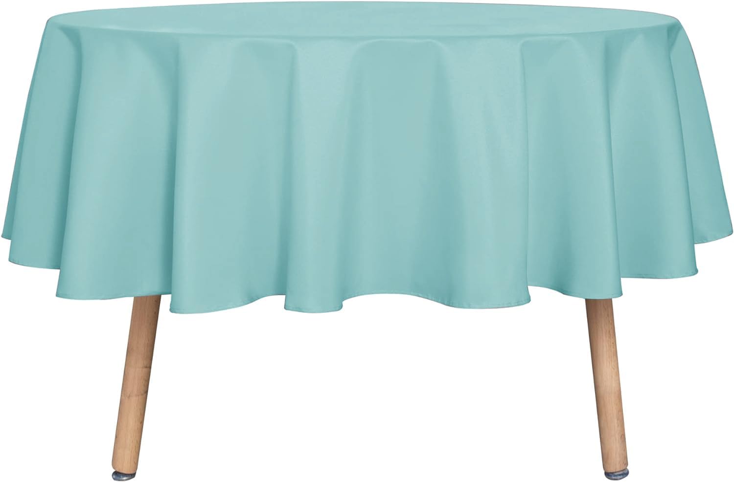 sancua 6 Pack Round Tablecloth 120 Inch White, Stain and Wrinkle Resistant Table Cloth - Washable Polyester Table Cover for Dining Tables