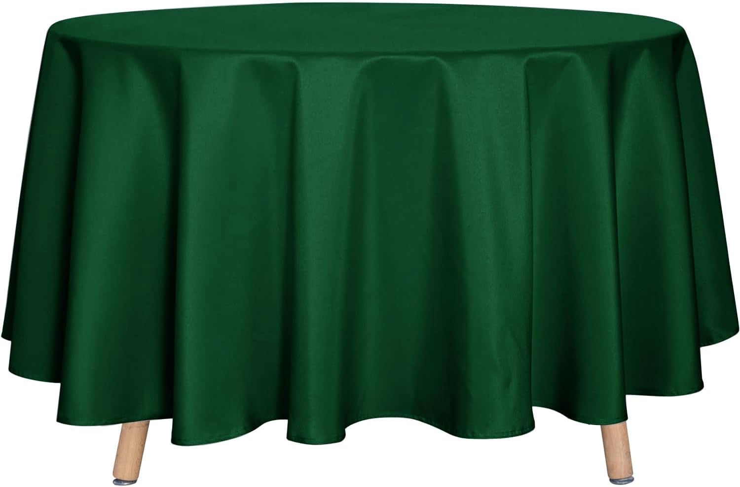sancua 6 Pack Round Tablecloth 120 Inch White, Stain and Wrinkle Resistant Table Cloth - Washable Polyester Table Cover for Dining Tables
