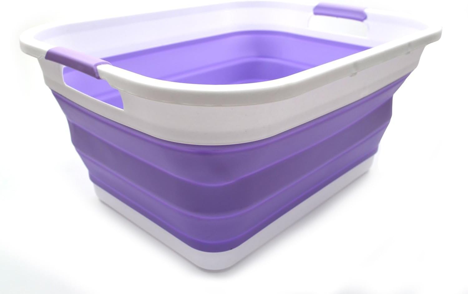 SAMMART 41L (10.8 gallon) Collapsible Plastic Laundry Basket-Foldable Pop Up Storage Container/Organizer-Portable Washing Tub-Space Saving Hamper