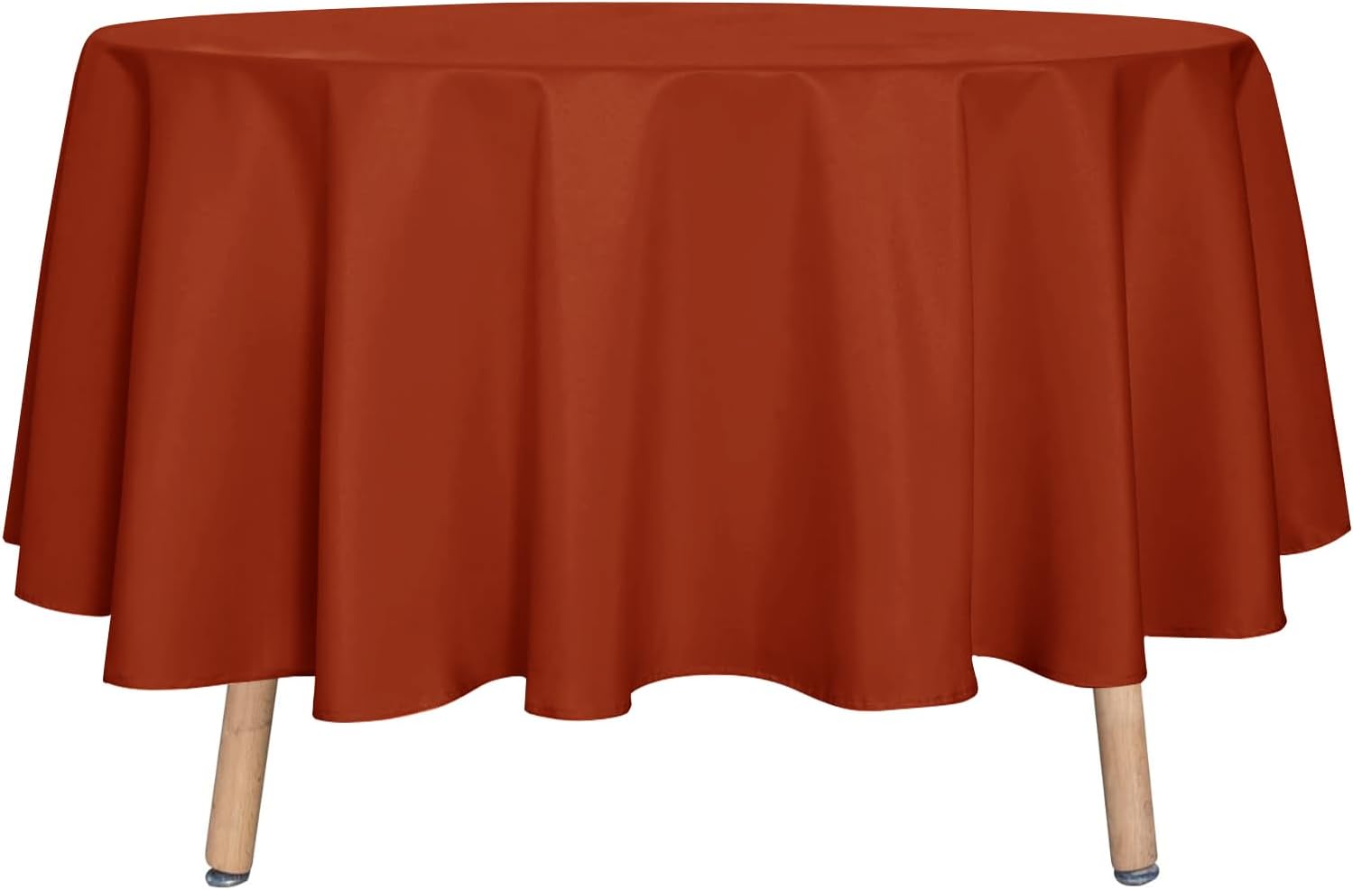 sancua 6 Pack Round Tablecloth 120 Inch White, Stain and Wrinkle Resistant Table Cloth - Washable Polyester Table Cover for Dining Tables