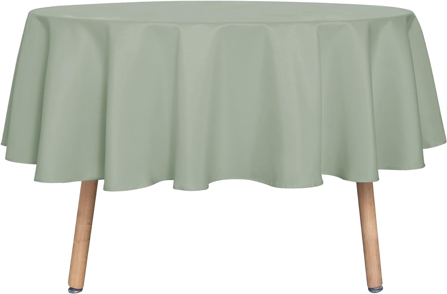 sancua 6 Pack Round Tablecloth 120 Inch White, Stain and Wrinkle Resistant Table Cloth - Washable Polyester Table Cover for Dining Tables