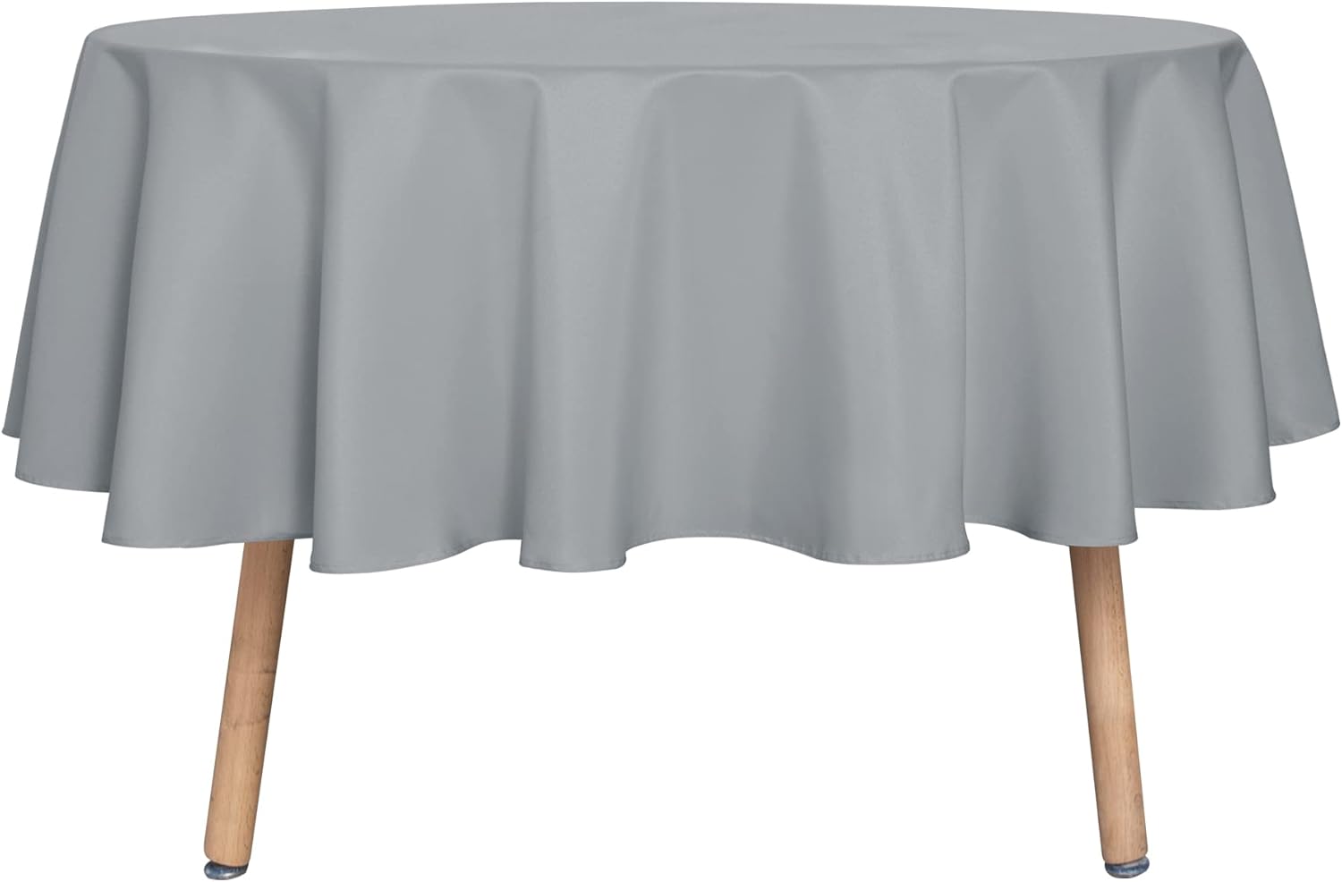 sancua 6 Pack Round Tablecloth 120 Inch White, Stain and Wrinkle Resistant Table Cloth - Washable Polyester Table Cover for Dining Tables