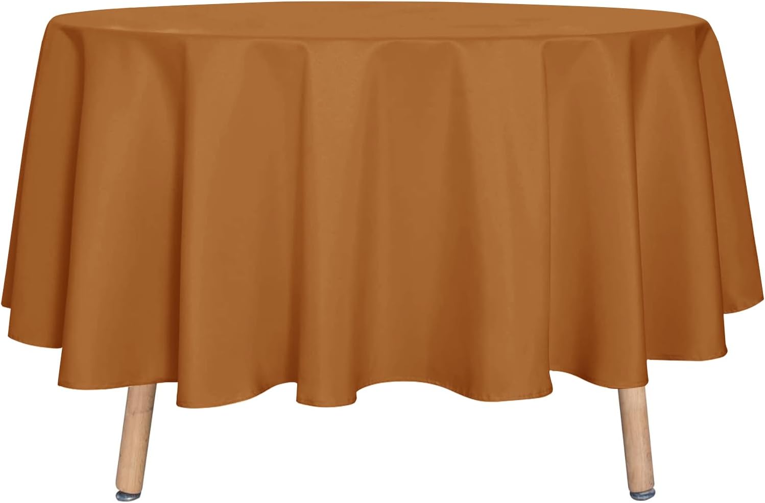 sancua 6 Pack Round Tablecloth 120 Inch White, Stain and Wrinkle Resistant Table Cloth - Washable Polyester Table Cover for Dining Tables