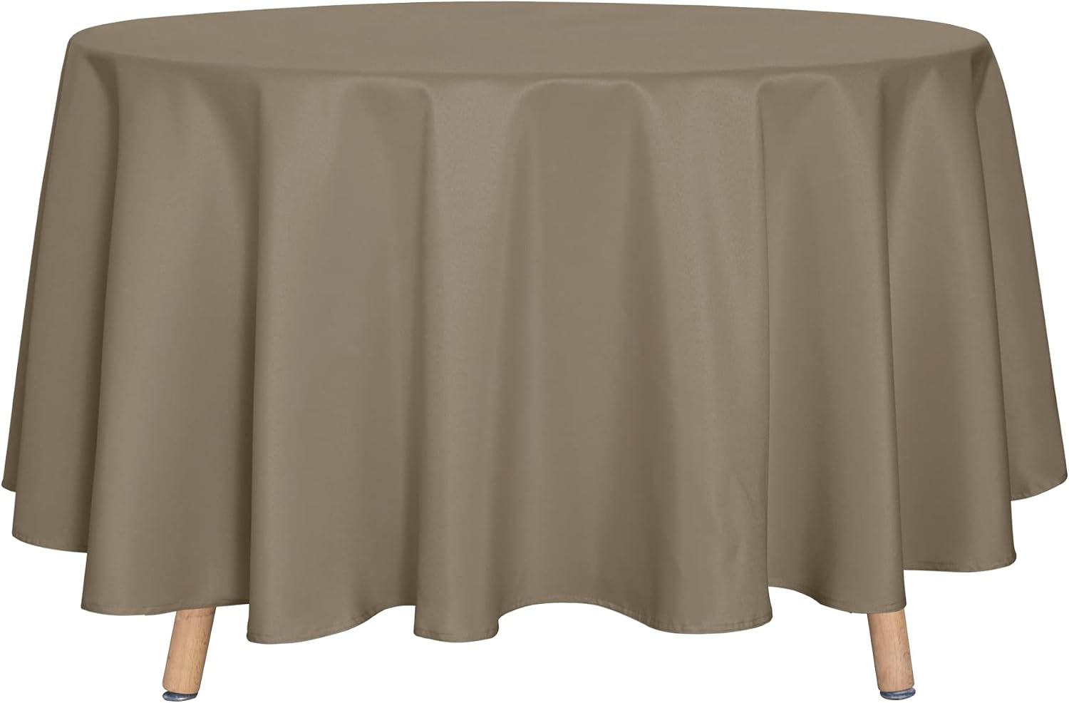 sancua 6 Pack Round Tablecloth 120 Inch White, Stain and Wrinkle Resistant Table Cloth - Washable Polyester Table Cover for Dining Tables