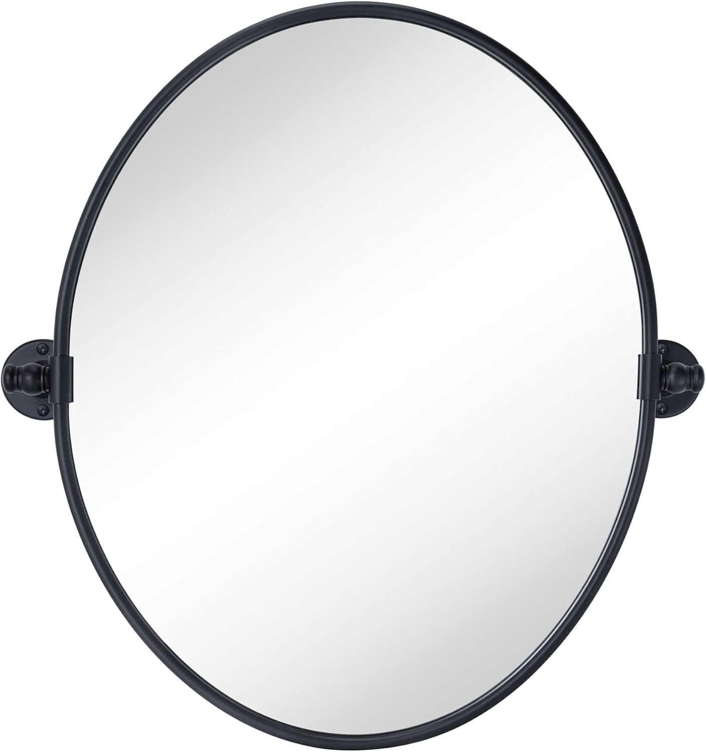 TEHOME Farmhouse Oil Rubbed Bronze Oval Metal Pivot Bathroom Vanity Mirror Tilting Beveled Vanity Mirrors for Wall