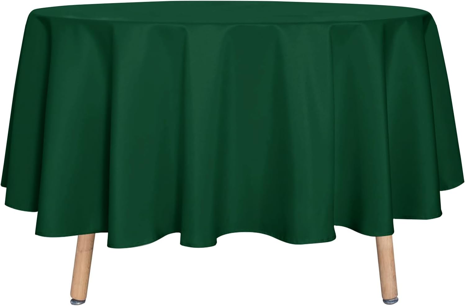sancua 6 Pack Round Tablecloth 120 Inch White, Stain and Wrinkle Resistant Table Cloth - Washable Polyester Table Cover for Dining Tables