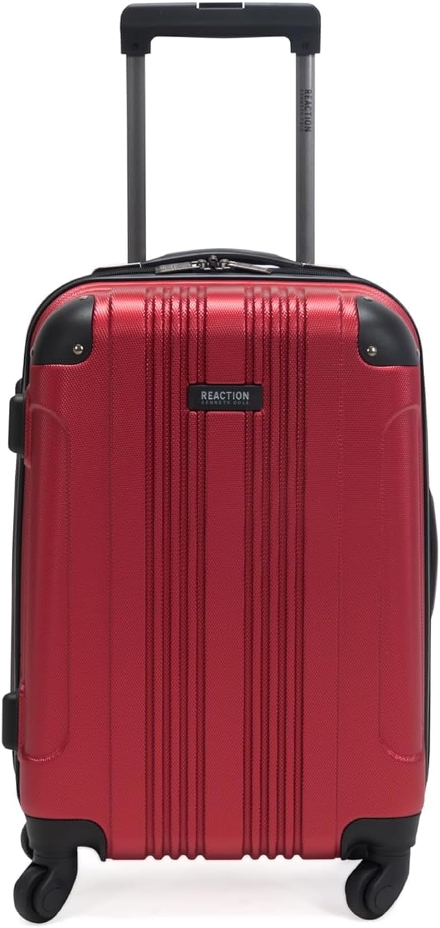 Kenneth Cole REACTION Out of Bounds Lightweight Hardshell 4-Wheel Spinner Luggage, Charcoal, 24-Inch Checked