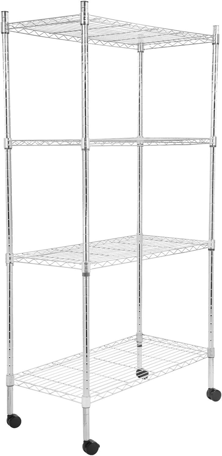 Whitmor 3-Wire Shelving Unit, Metal Storage Shelves, Easy Assembly Home Organizer for Pantry, Kitchen, Garage, Plant