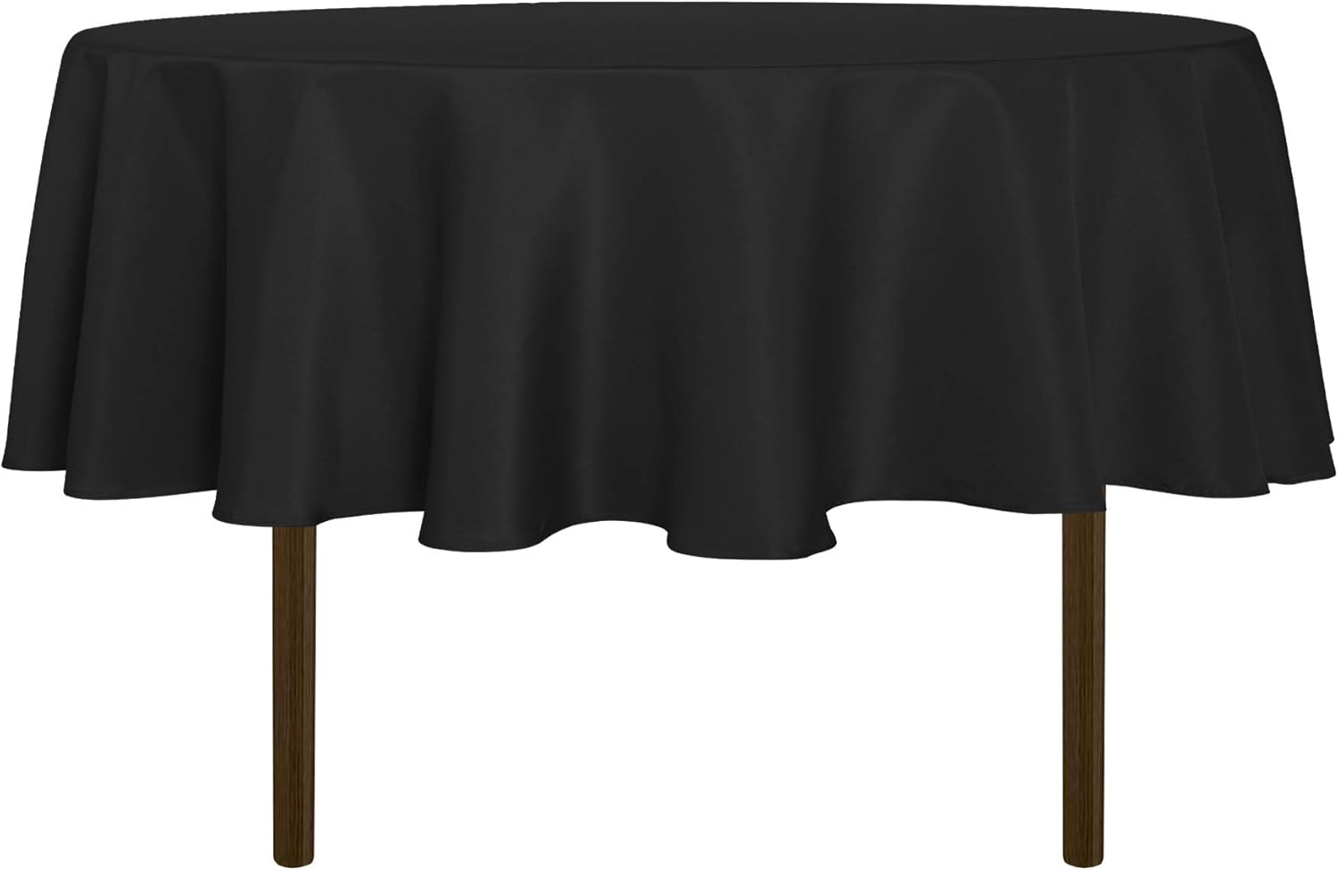 sancua 6 Pack Round Tablecloth 120 Inch White, Stain and Wrinkle Resistant Table Cloth - Washable Polyester Table Cover for Dining Tables