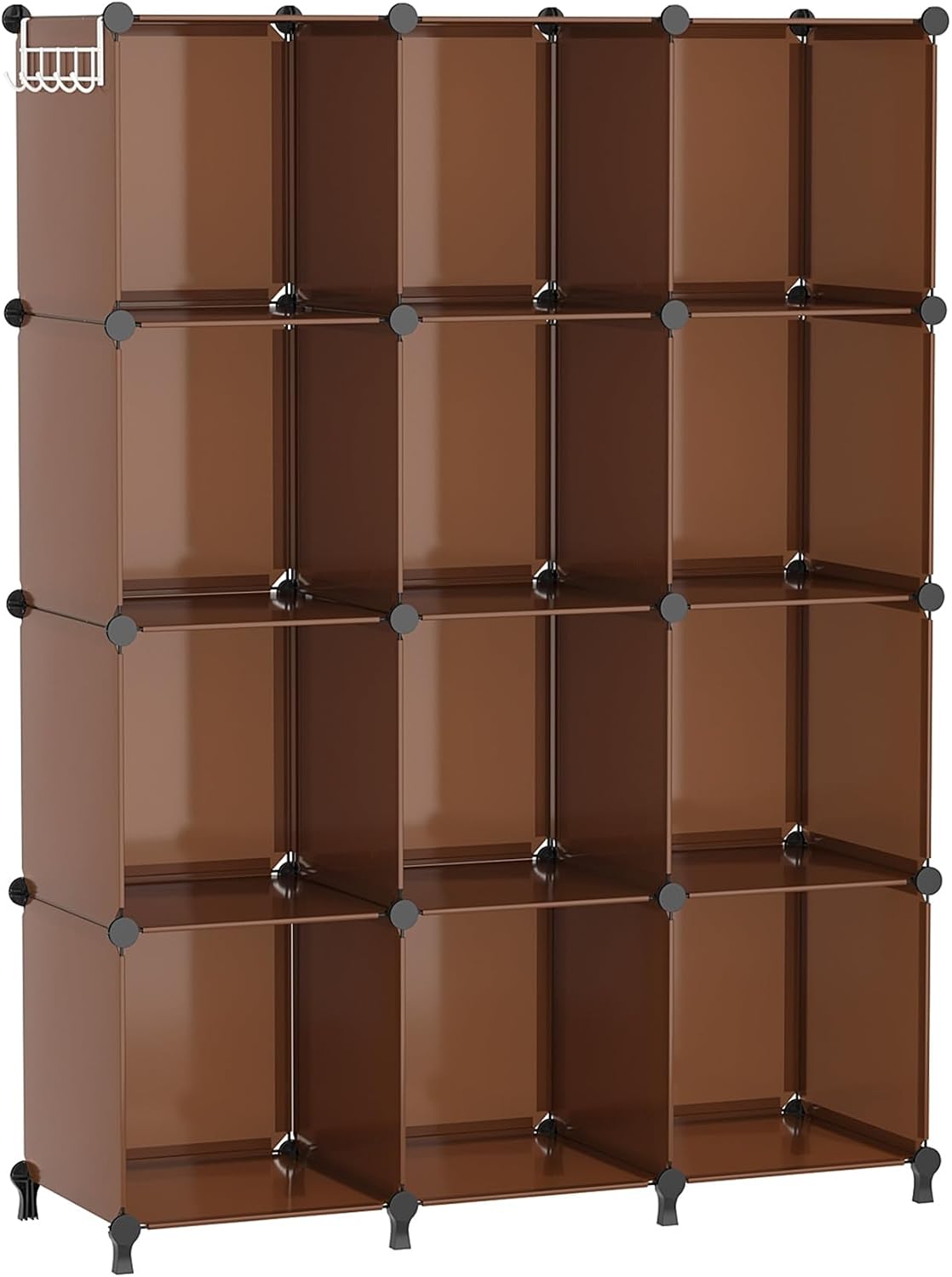AWTATOS 12 Cube Storage Organizer, Closet Organizer Storage Shelves, Black, Portable Closet, DIY Stackable Storage Cubes Shelve