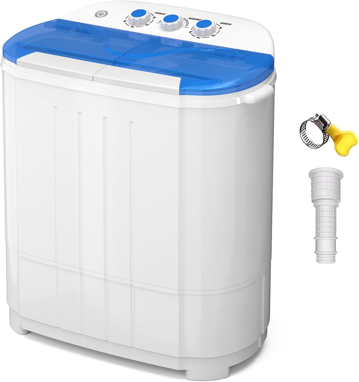 VCJ Portable Washing Machine, Twin Tub Washing Machine Laundry Compact Washer spinner Combo with 14lbs capacity
