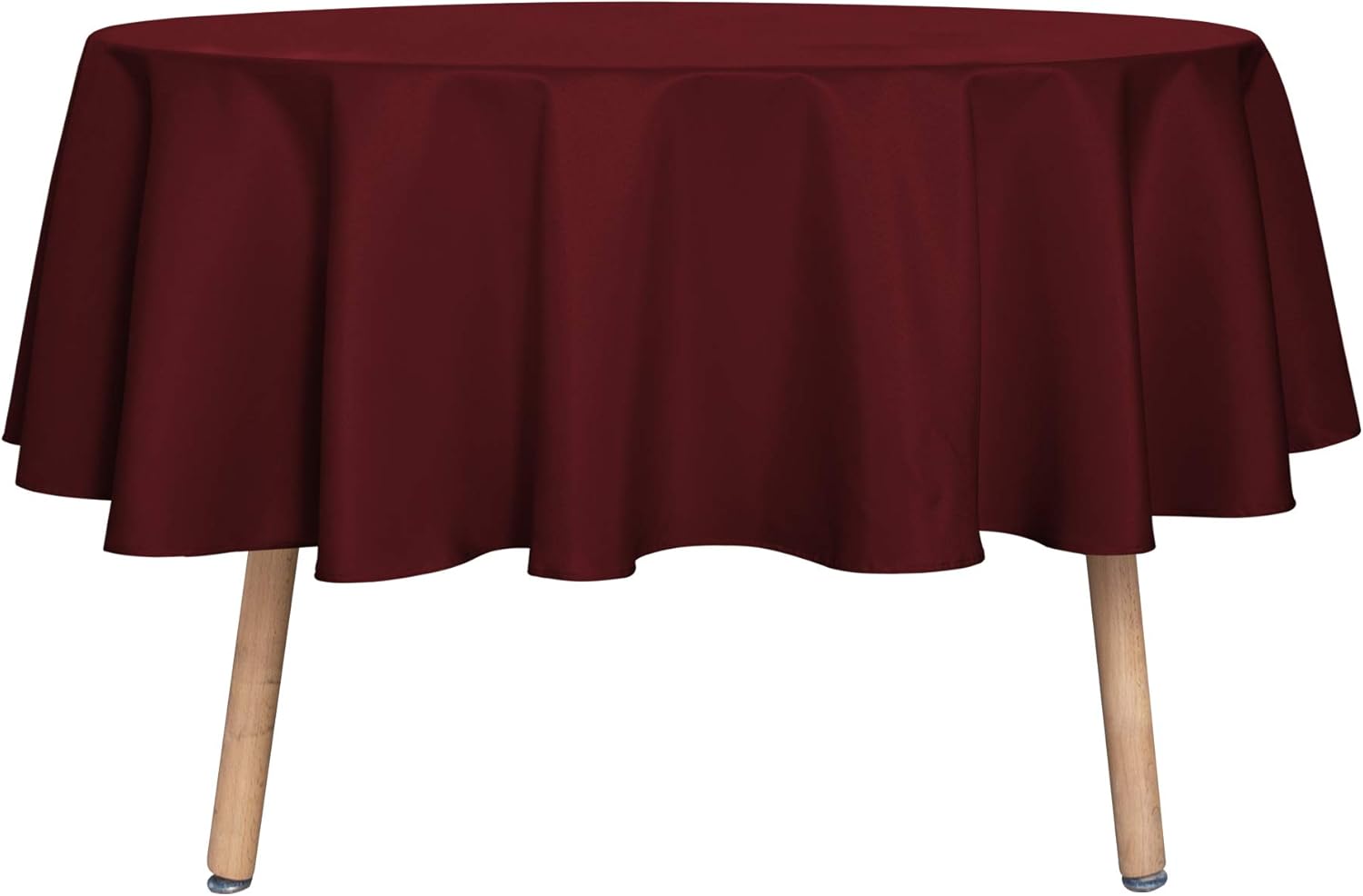 sancua 6 Pack Round Tablecloth 120 Inch White, Stain and Wrinkle Resistant Table Cloth - Washable Polyester Table Cover for Dining Tables