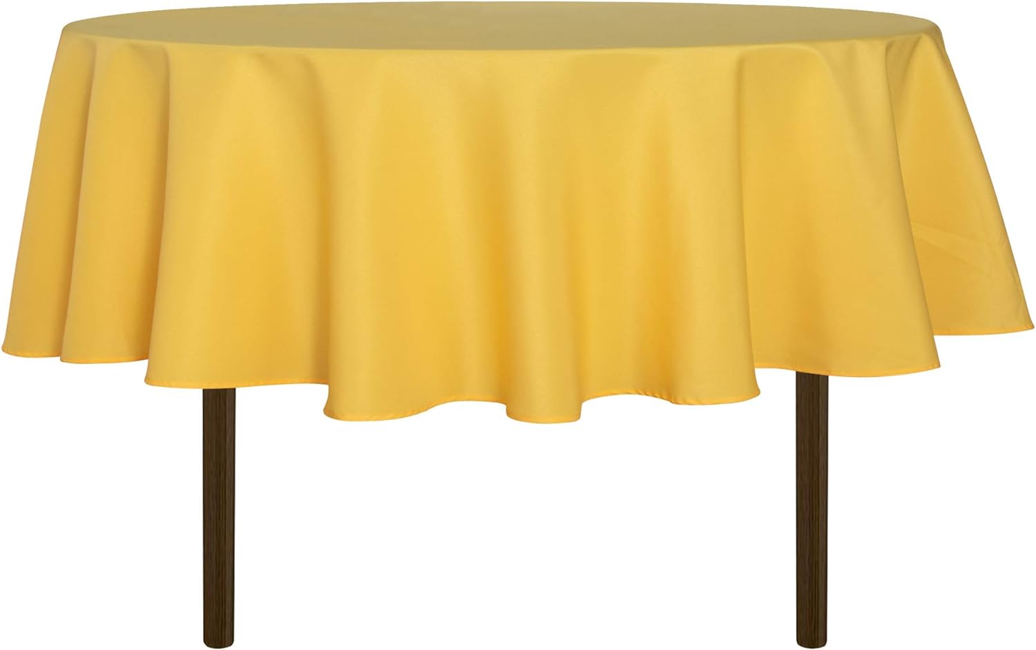 sancua 6 Pack Round Tablecloth 120 Inch White, Stain and Wrinkle Resistant Table Cloth - Washable Polyester Table Cover for Dining Tables