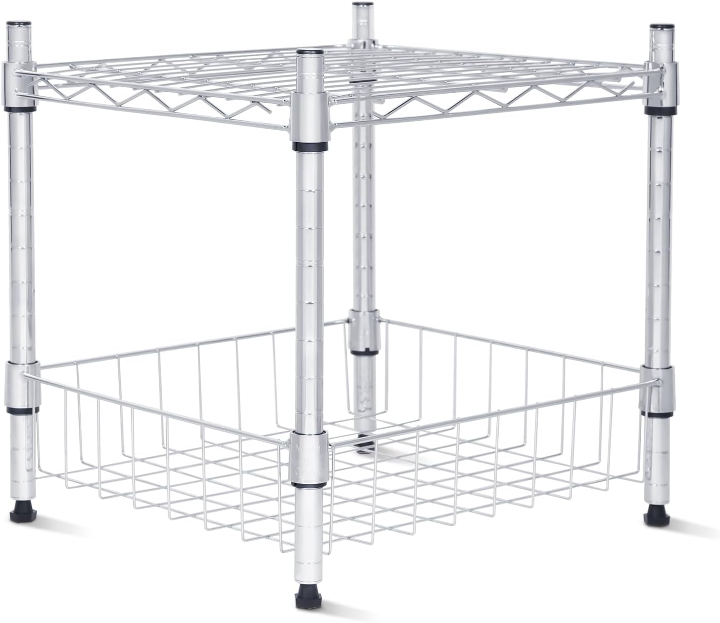 Whitmor 3-Wire Shelving Unit, Metal Storage Shelves, Easy Assembly Home Organizer for Pantry, Kitchen, Garage, Plant