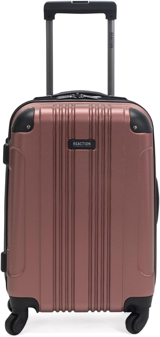 Kenneth Cole REACTION Out of Bounds Lightweight Hardshell 4-Wheel Spinner Luggage, Charcoal, 24-Inch Checked