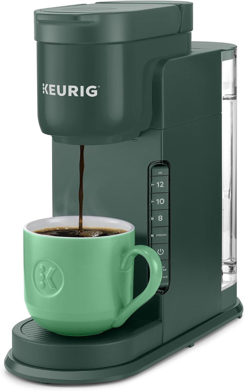 Keurig K-Express Single Serve K-Cup Pod Coffee Maker, 3 Brew Sizes, Strong Button Feature, 42oz Removable Reservoir, Mint, Strong Brew