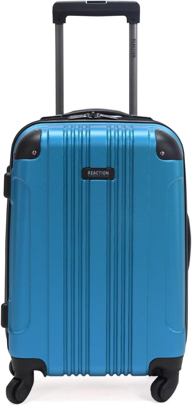 Kenneth Cole REACTION Out of Bounds Lightweight Hardshell 4-Wheel Spinner Luggage, Charcoal, 24-Inch Checked