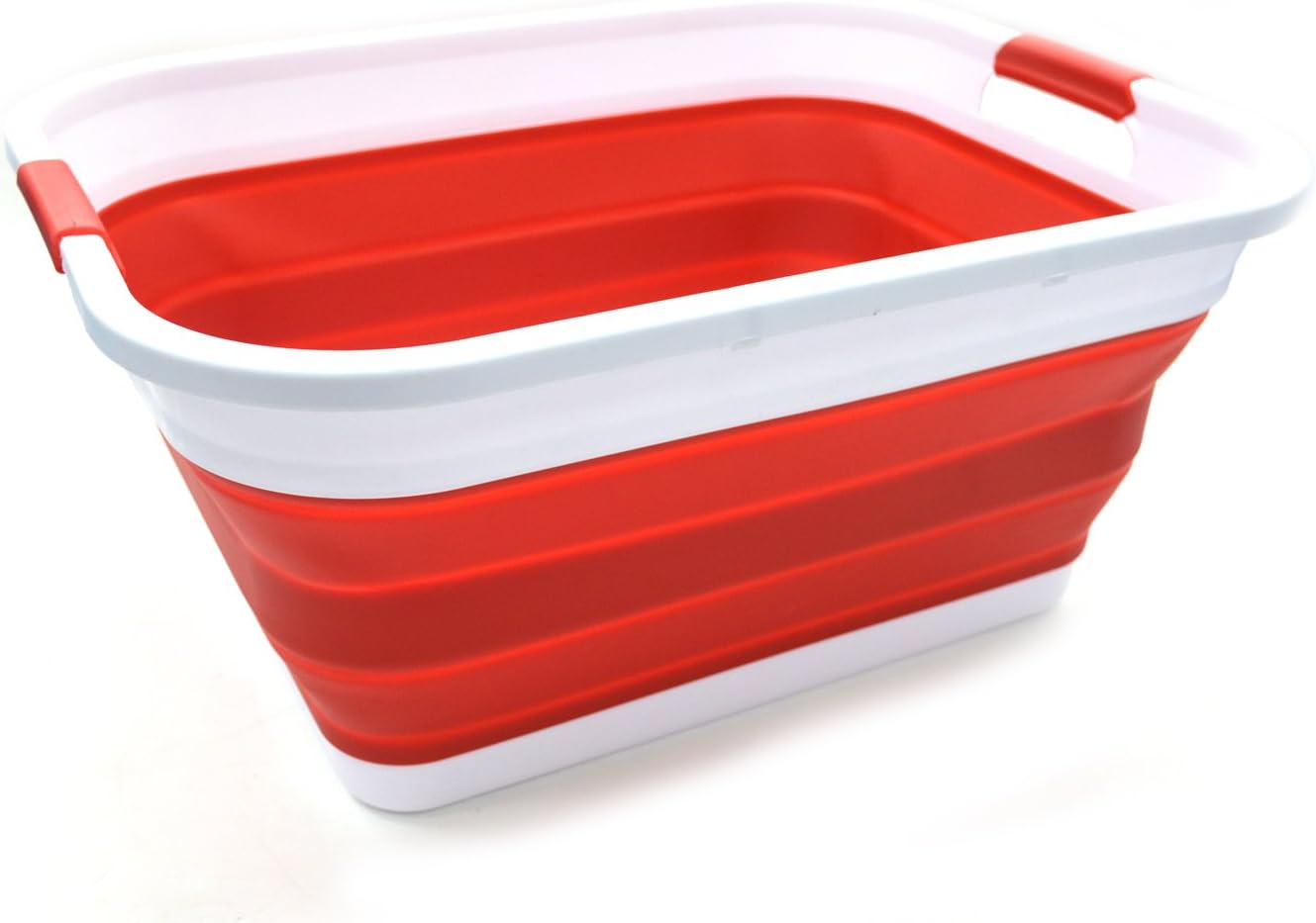 SAMMART 41L (10.8 gallon) Collapsible Plastic Laundry Basket-Foldable Pop Up Storage Container/Organizer-Portable Washing Tub-Space Saving Hamper