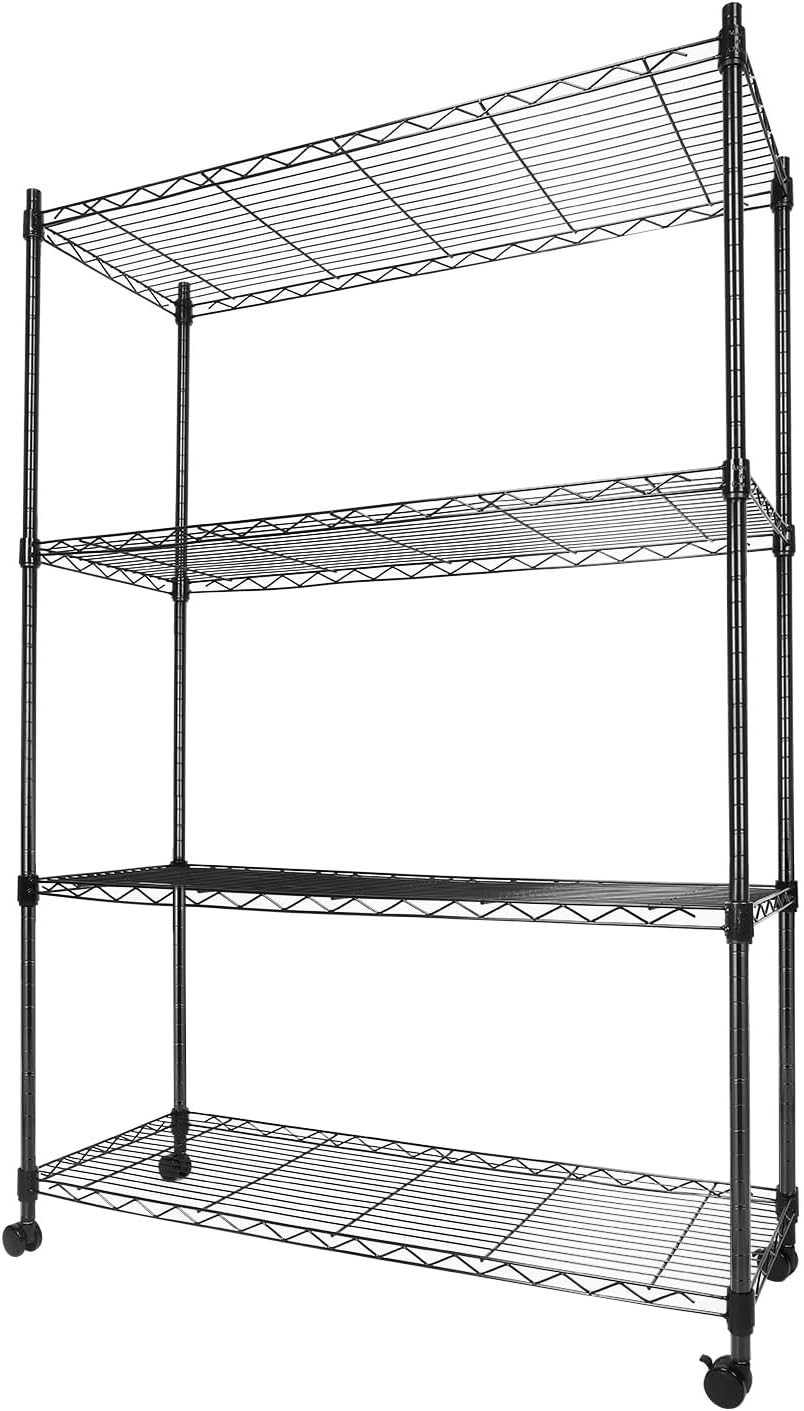 Whitmor 3-Wire Shelving Unit, Metal Storage Shelves, Easy Assembly Home Organizer for Pantry, Kitchen, Garage, Plant