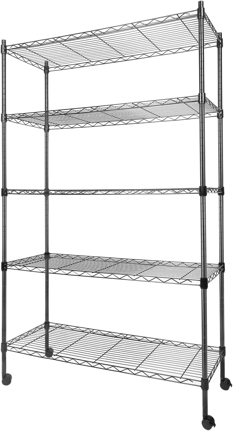 Whitmor 3-Wire Shelving Unit, Metal Storage Shelves, Easy Assembly Home Organizer for Pantry, Kitchen, Garage, Plant