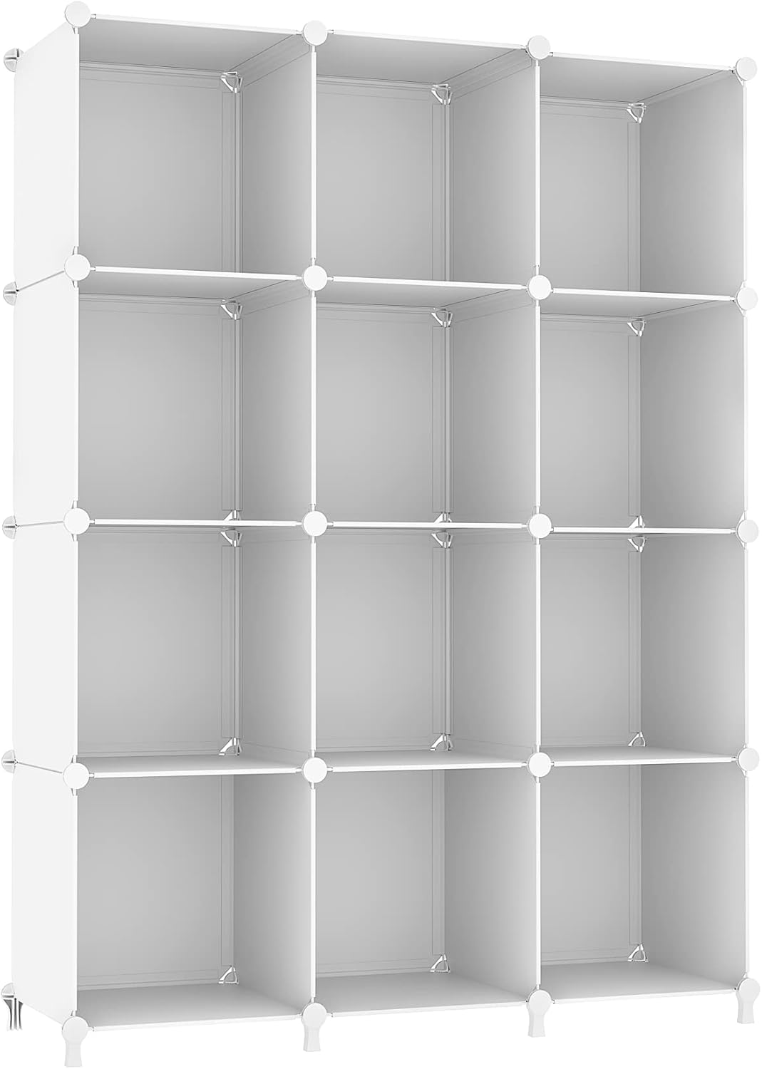 AWTATOS 12 Cube Storage Organizer, Closet Organizer Storage Shelves, Black, Portable Closet, DIY Stackable Storage Cubes Shelve