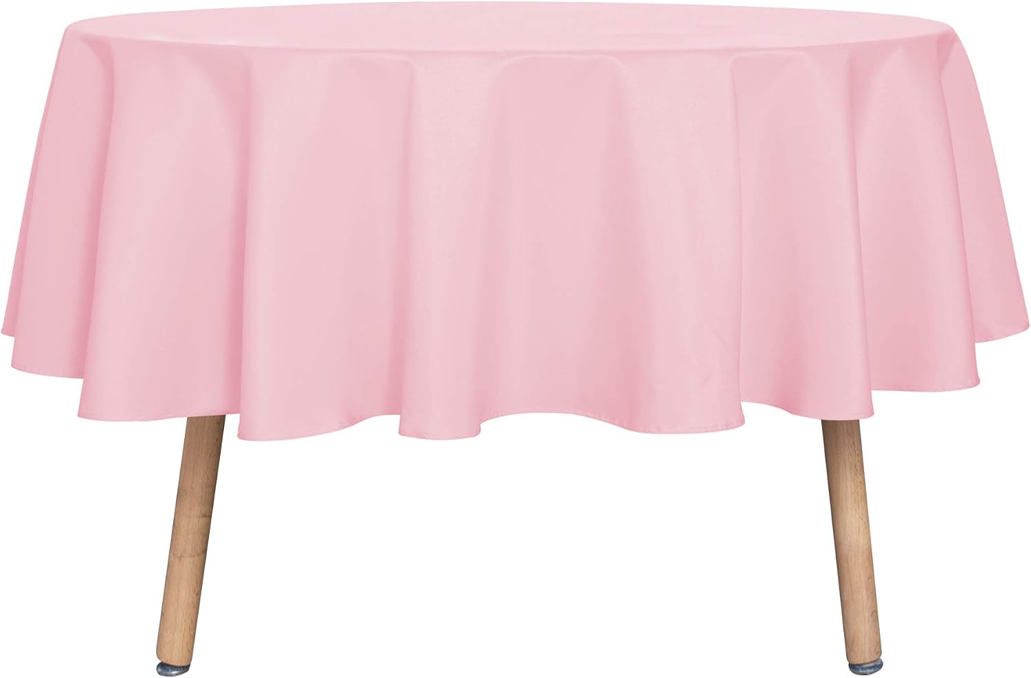 sancua 6 Pack Round Tablecloth 120 Inch White, Stain and Wrinkle Resistant Table Cloth - Washable Polyester Table Cover for Dining Tables