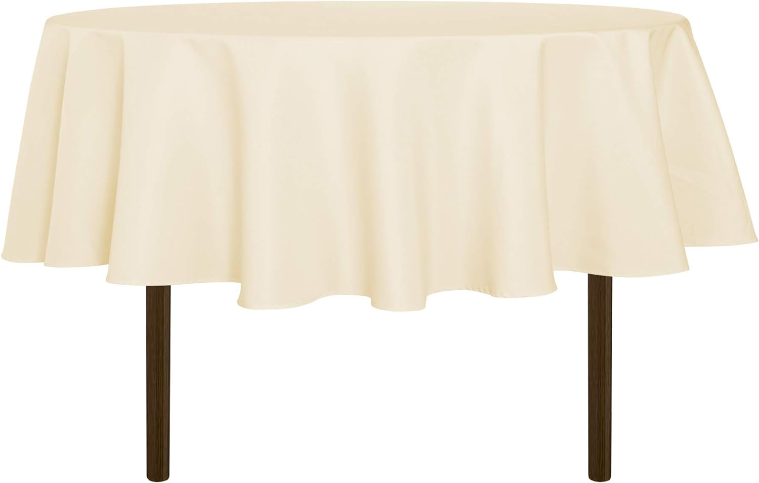 sancua 6 Pack Round Tablecloth 120 Inch White, Stain and Wrinkle Resistant Table Cloth - Washable Polyester Table Cover for Dining Tables