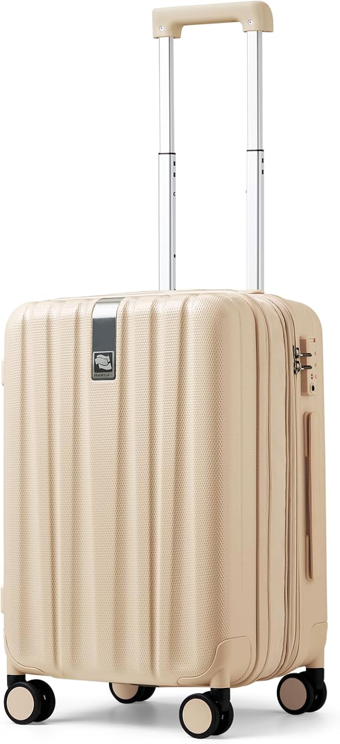 Hanke Luggage Sets 2 piece Carry On Luggage with Wheels PC Hard Shell Suitcases Lightweight Checked Travel Luggage Large Travel Suitcase Woman Men