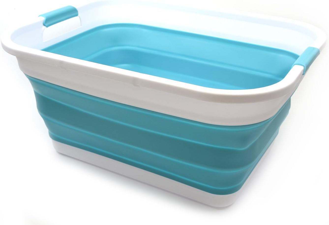 SAMMART 41L (10.8 gallon) Collapsible Plastic Laundry Basket-Foldable Pop Up Storage Container/Organizer-Portable Washing Tub-Space Saving Hamper