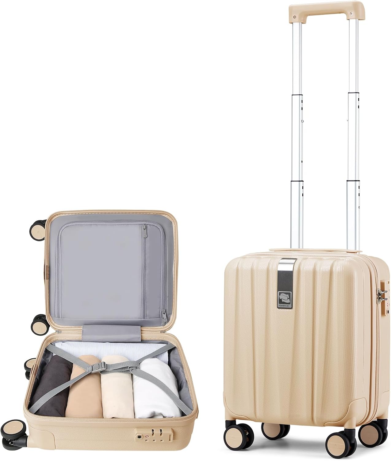 Hanke Luggage Sets 2 piece Carry On Luggage with Wheels PC Hard Shell Suitcases Lightweight Checked Travel Luggage Large Travel Suitcase Woman Men