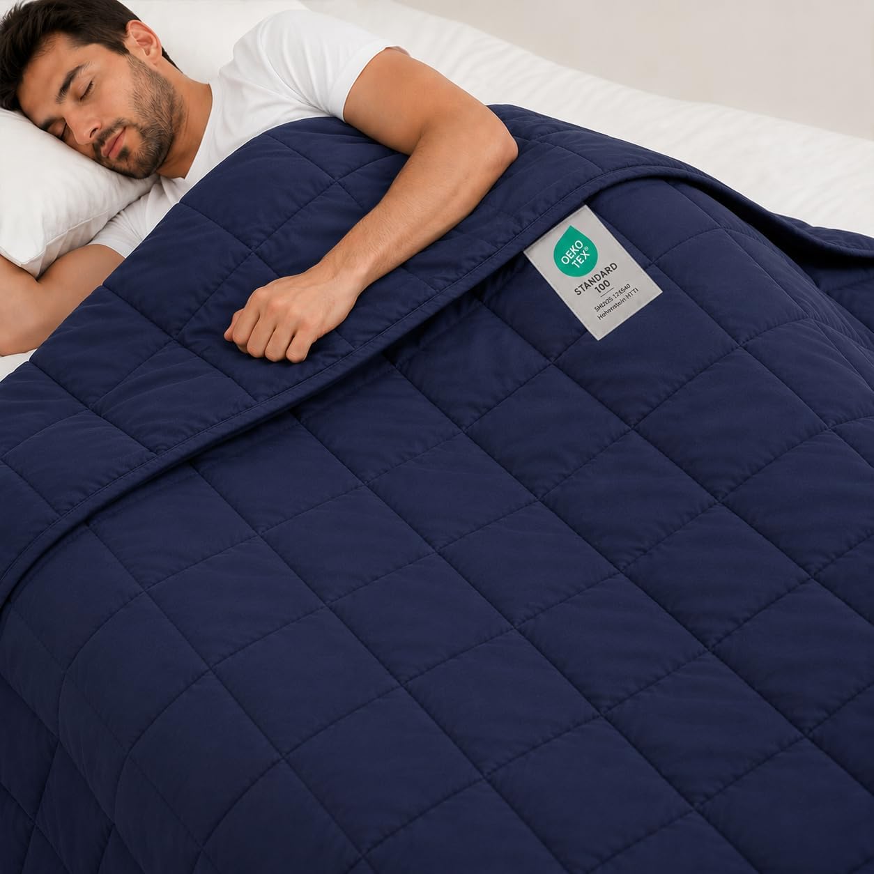 BETU Weighted Blanket for Adults 15lbs, 48"x72", Twin Full Size Cooling Heavy Throw Blanket for 140-160lbs
