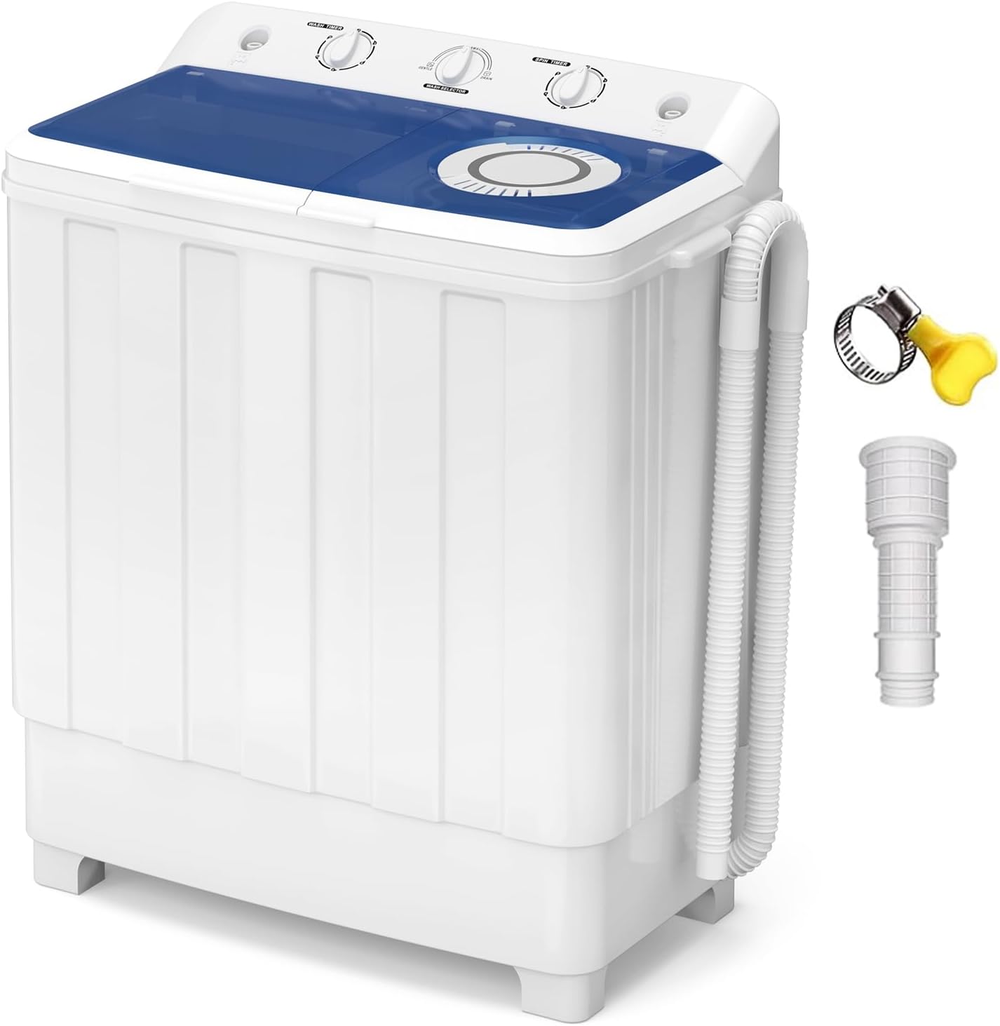 VCJ Portable Washing Machine, Twin Tub Washing Machine Laundry Compact Washer spinner Combo with 14lbs capacity