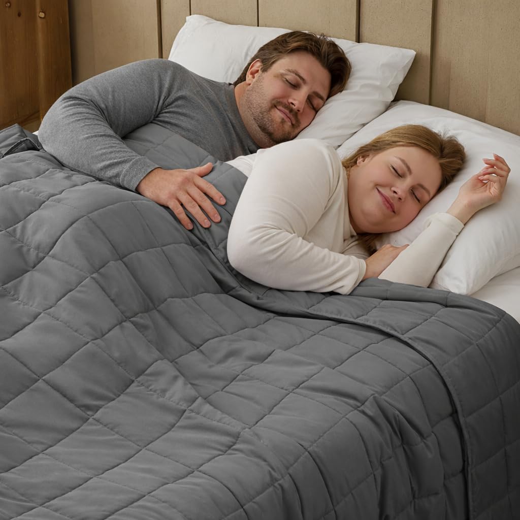 BETU Weighted Blanket for Adults 15lbs, 48"x72", Twin Full Size Cooling Heavy Throw Blanket for 140-160lbs