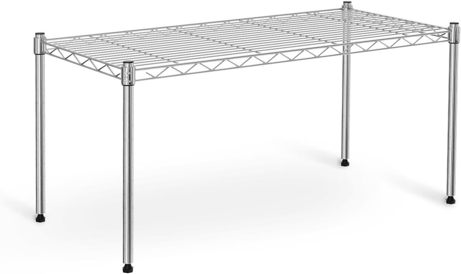 Simple Deluxe Heavy Duty 3-Shelf Shelving Unit with Wheels, Adjustable Steel Wire Shelving