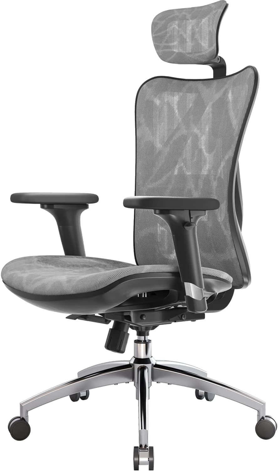 SIHOO M57 Ergonomic Mesh Office Chair, High Back Home Desk Chair with 3D Armrests, Lumbar Support and Adjustable Headrest, Comfortable Computer Chair
