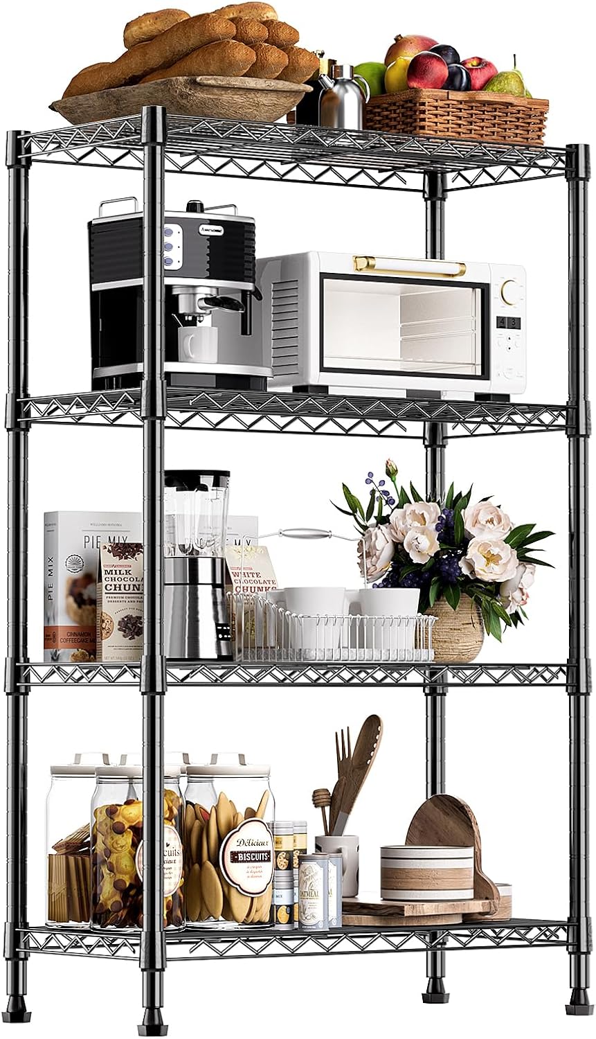 M MZG 1750 lbs Steel Storage Shelving 5-Tier Utility Shelving Unit Steel Organizer Wire Rack for Home, Kitchen, Office, Garage