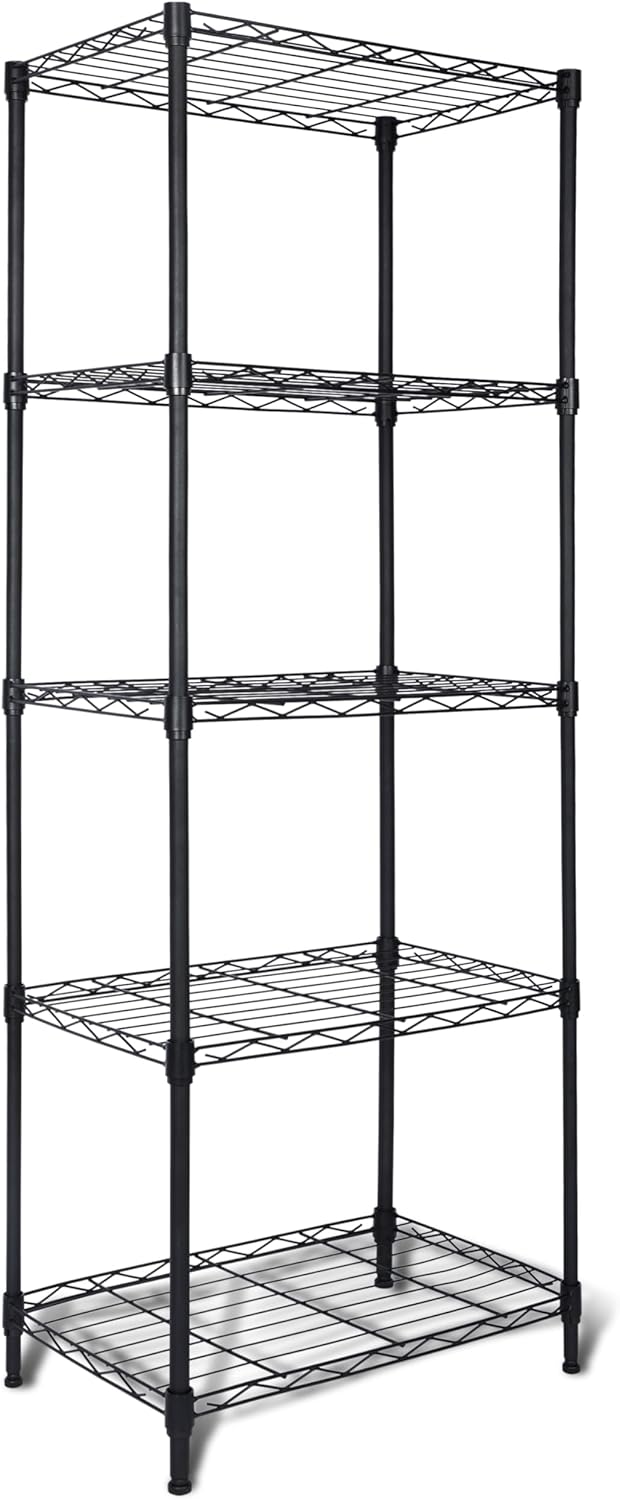 Whitmor 3-Wire Shelving Unit, Metal Storage Shelves, Easy Assembly Home Organizer for Pantry, Kitchen, Garage, Plant