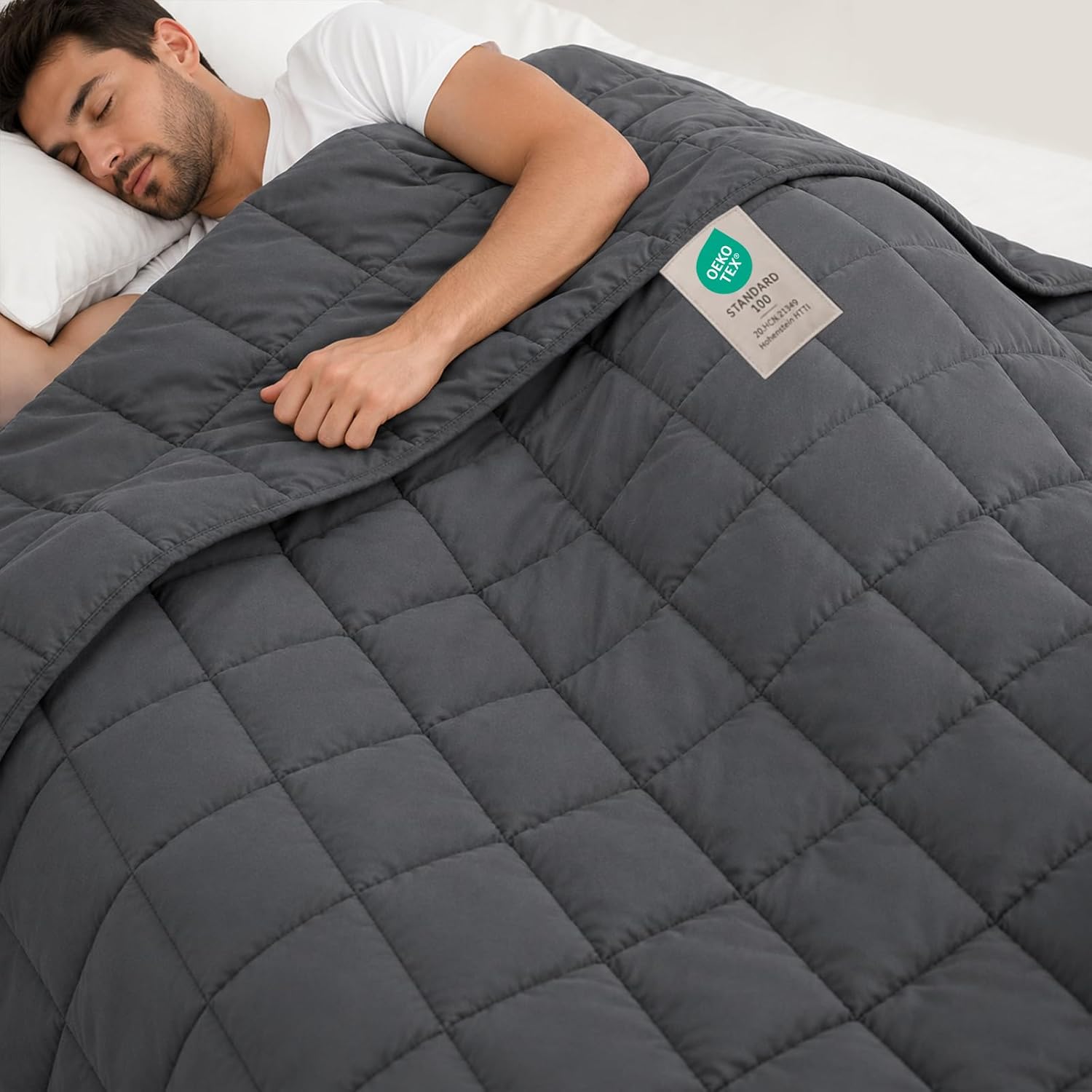 BETU Weighted Blanket for Adults 15lbs, 48"x72", Twin Full Size Cooling Heavy Throw Blanket for 140-160lbs