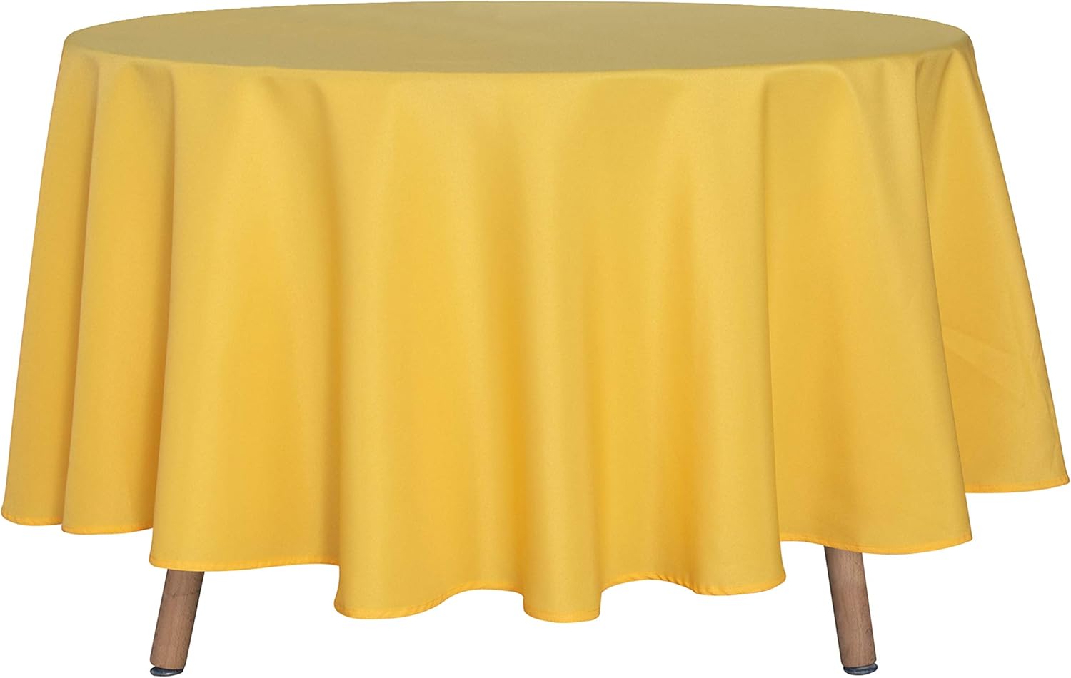 sancua 6 Pack Round Tablecloth 120 Inch White, Stain and Wrinkle Resistant Table Cloth - Washable Polyester Table Cover for Dining Tables