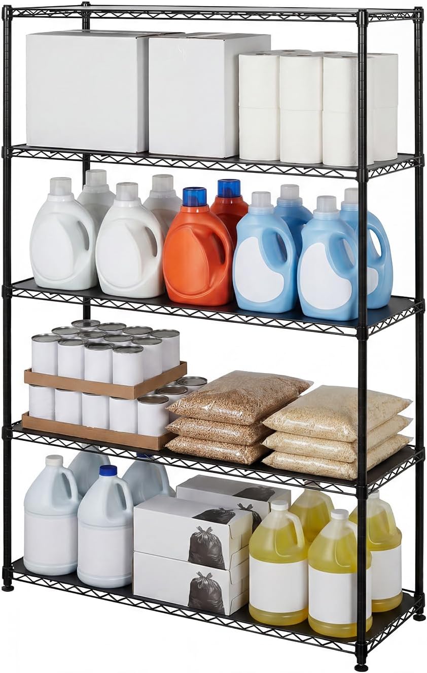 SafeRacks NSF 4-Tier Heavy Duty Steel Wire Rack with Wheels (24"x60"x72")