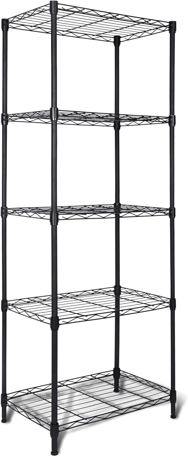 Whitmor 3-Wire Shelving Unit, Metal Storage Shelves, Easy Assembly Home Organizer for Pantry, Kitchen, Garage, Plant