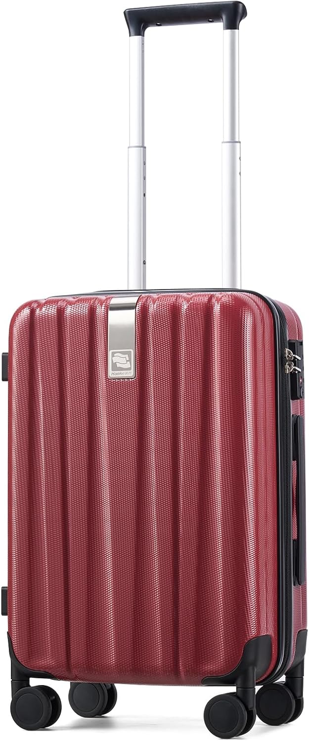 Hanke Luggage Sets 2 piece Carry On Luggage with Wheels PC Hard Shell Suitcases Lightweight Checked Travel Luggage Large Travel Suitcase Woman Men