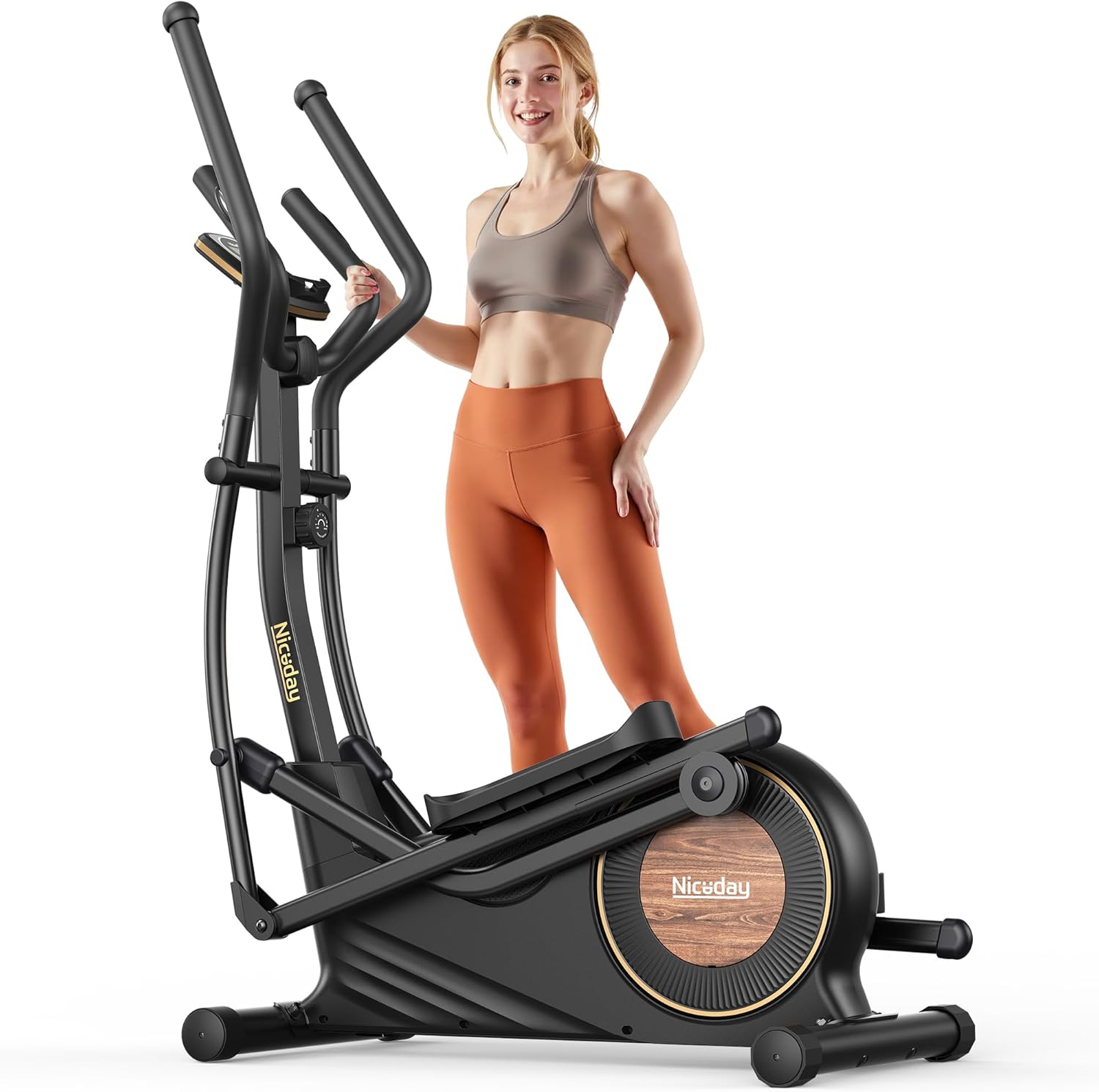 Niceday Elliptical Exercise Machine, Elliptical Machine for Home, Magnetic Elliptical Trainer with 15.5IN-19IN Stride, 16 Resistance Levels