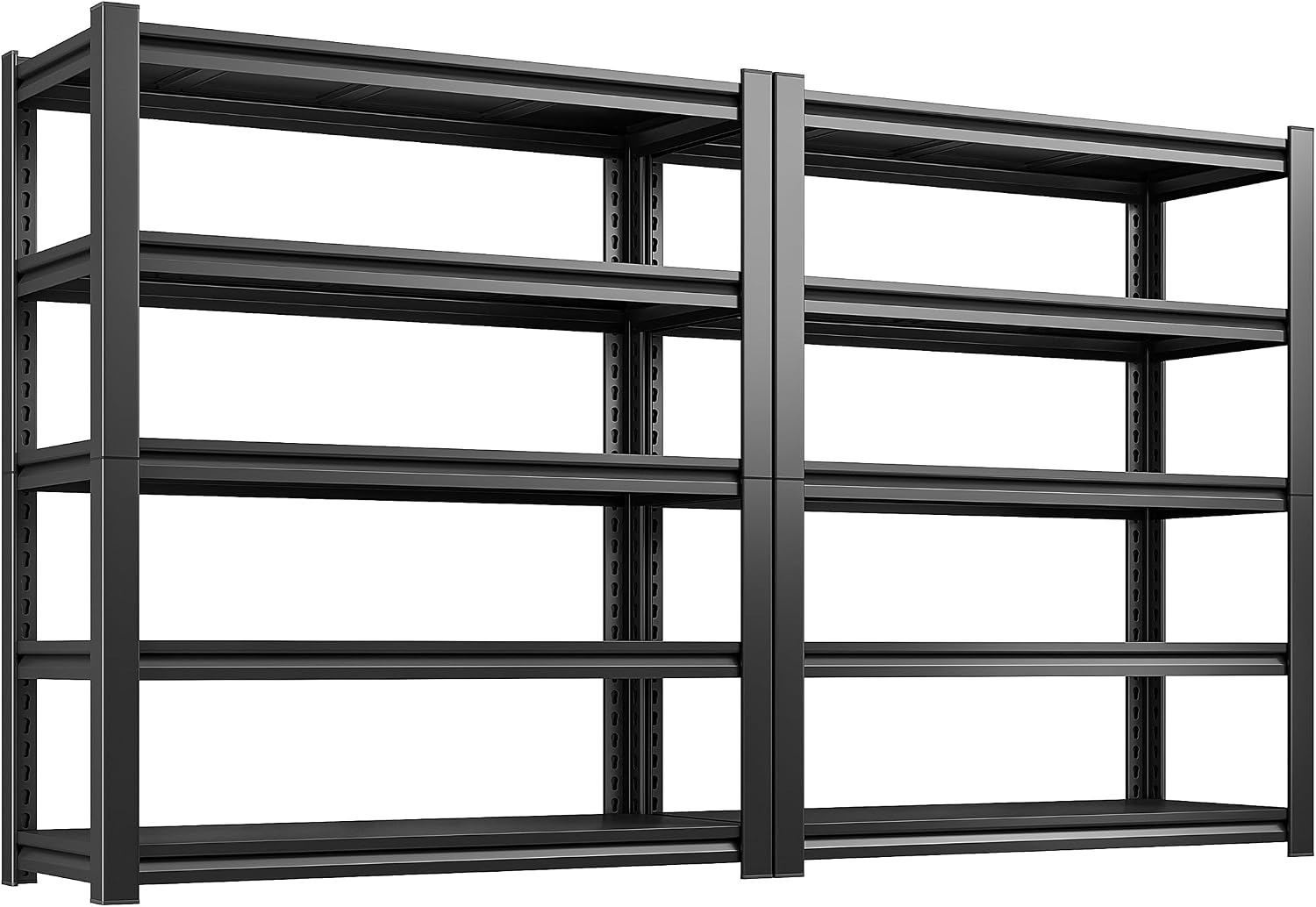 REIBII 5 Tier Garage Shelving for Garage, Adjustable Metal Shelving, 3000LBS Capacity, 36"W x 16"D x 72"H, Rust-Resistant, Solid Steel, Fits Pantry