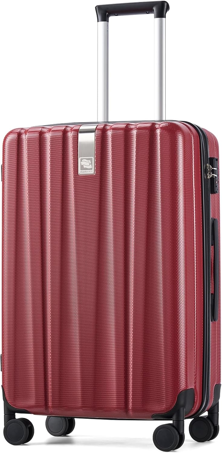 Hanke Luggage Sets 2 piece Carry On Luggage with Wheels PC Hard Shell Suitcases Lightweight Checked Travel Luggage Large Travel Suitcase Woman Men