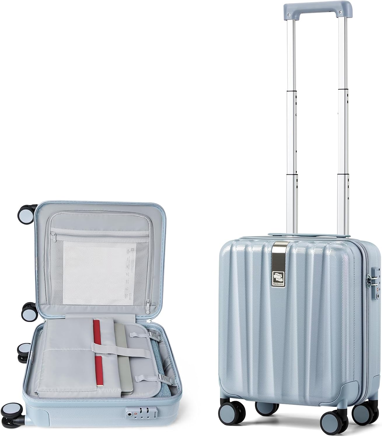 Hanke Luggage Sets 2 piece Carry On Luggage with Wheels PC Hard Shell Suitcases Lightweight Checked Travel Luggage Large Travel Suitcase Woman Men